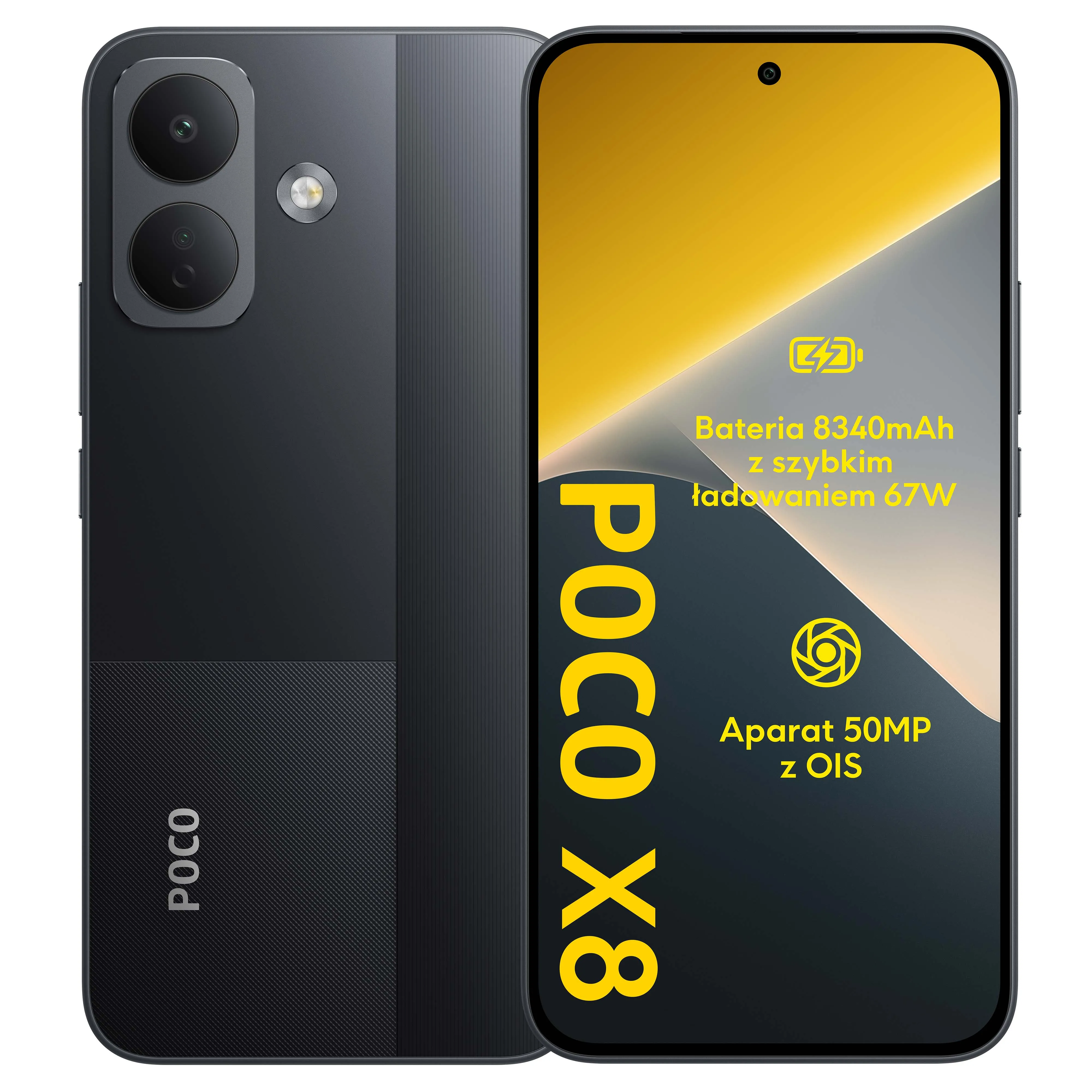 Smartfon POCO X8 8/256GB Funkcje AI 6,83" 120Hz 50Mpix Czarny