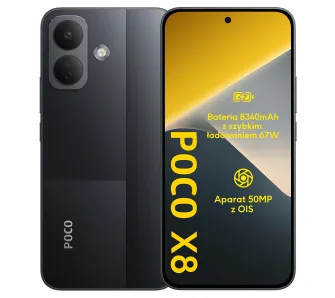 Smartfon POCO X8 8/256GB Funkcje AI 6,83" 120Hz 50Mpix Czarny
