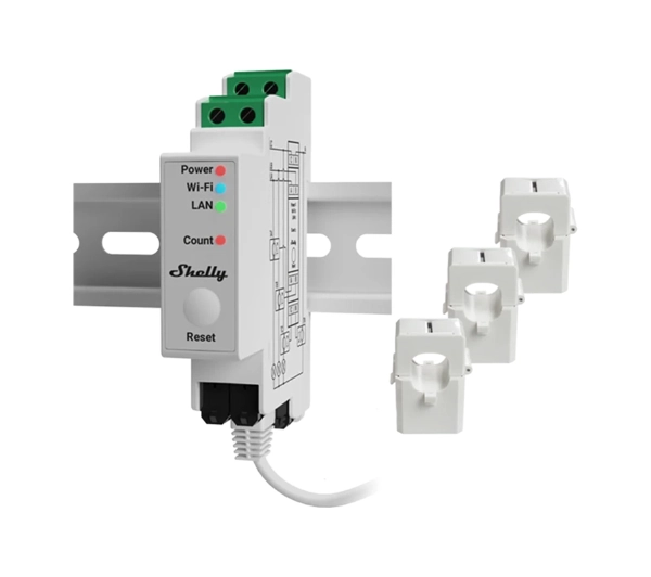 Inteligentny licznik energii Shelly Pro 3EM 120A V2