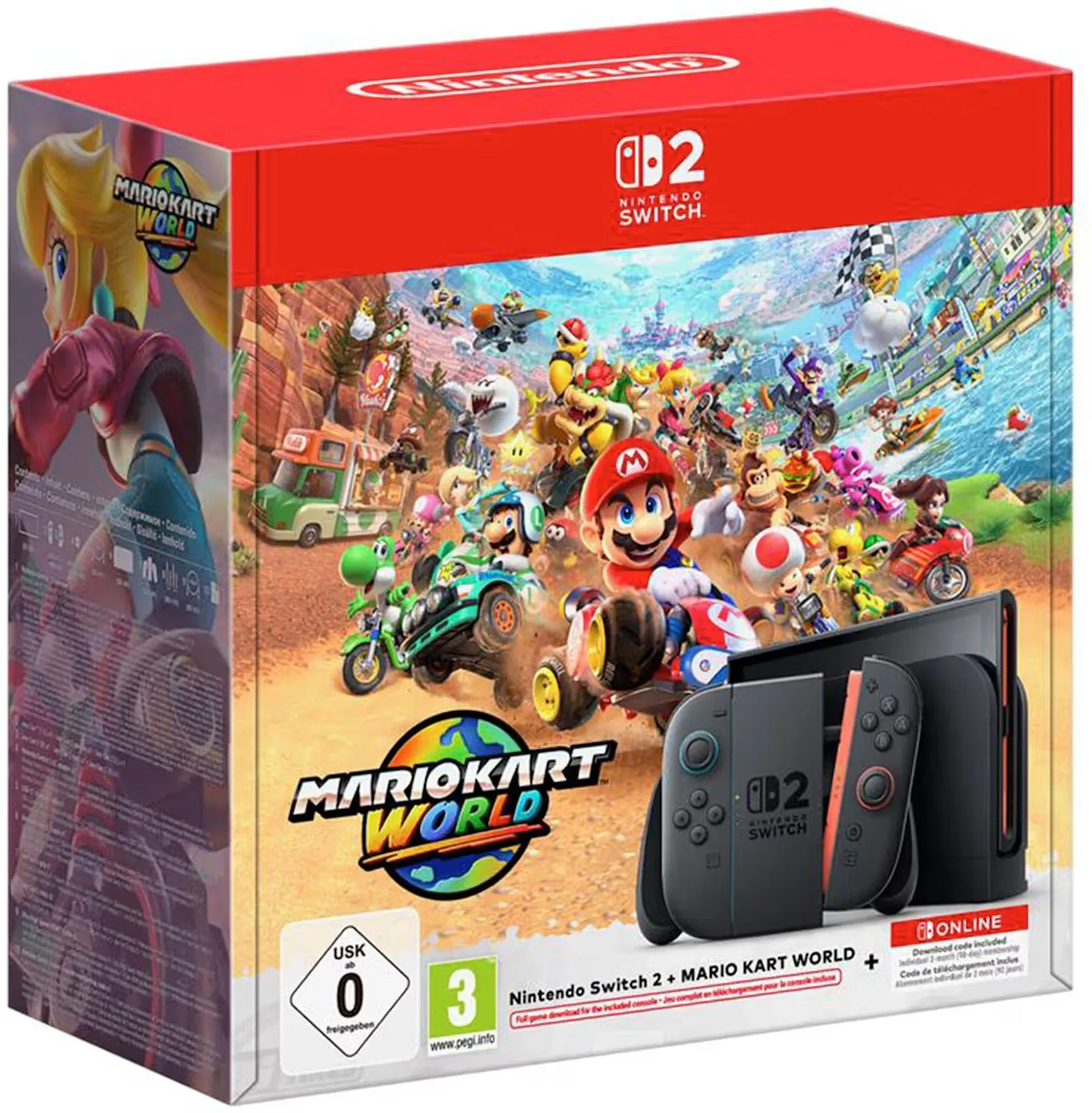 Konsola Nintendo Switch 2 Joy-Con Czarny + Mario Kart World + Switch Online 3 m-ce
