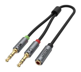 Kabel  audio Unitek Y-C957ABK 0,2m Czarny