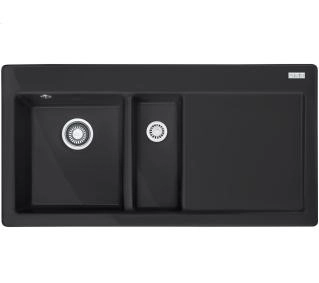Franke Mythos MTK 651-100 Komora z lewej strony Ceramiczny Czarny mat - DRUGI -30%, ALBO 4-TY -80% - Kup na Raty - RRSO 0%
