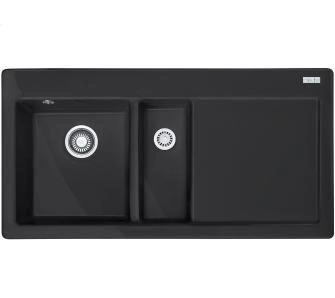 Zlewozmywak Franke Mythos MTK 651-100 Komora z lewej strony Ceramiczny Czarny mat