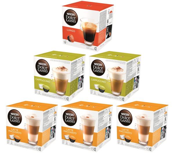 Kapsułki Nescafe Dolce Gusto zestaw kaw (6 szt.)