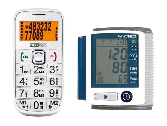 Maxcom MM460BB (biały) + ciśnieniomierz