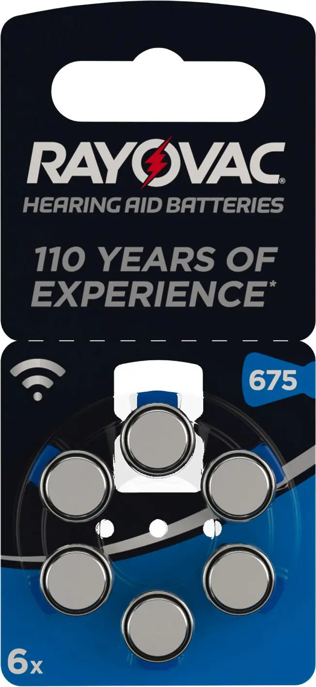 Baterie Rayovac do aparatu słuchowego typ 675 6szt.