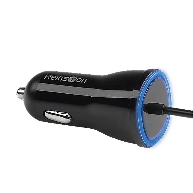 Ładowarka samochodowa Reinston ELSA02 kabel microUSB Czarny