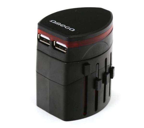 Omega Power Travel Adaptor 4w1 USB 43354 (czarny)-Zdjęcie-0