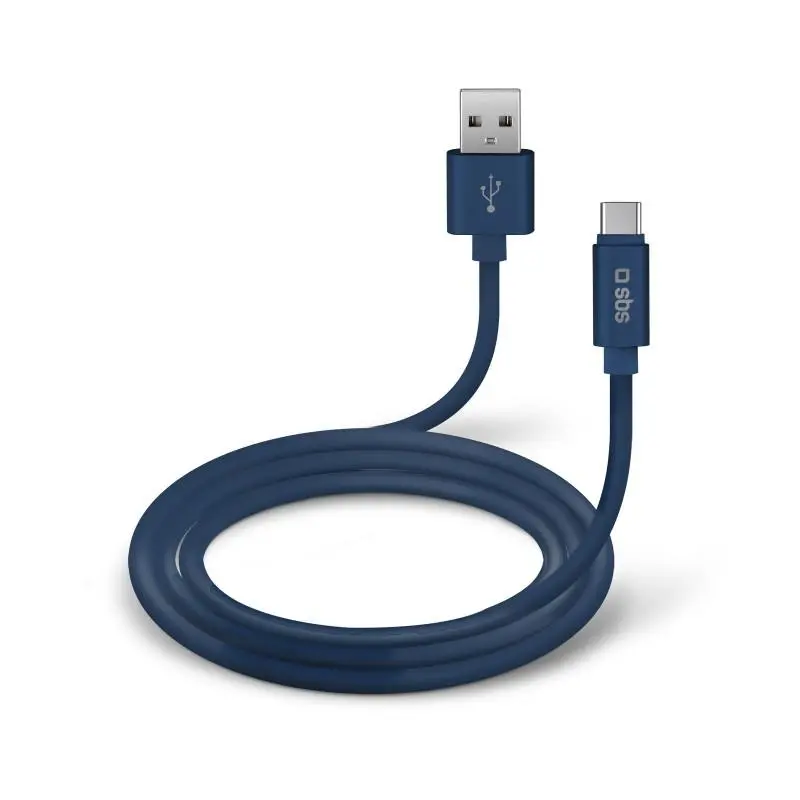 Kabel SBS TECABLPOLOTYPECB USB typ C silikon POLO 1m Niebieski