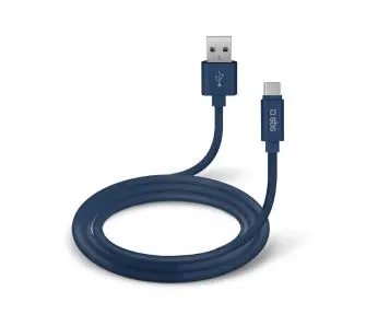 Kabel SBS TECABLPOLOTYPECB USB typ C silikon POLO 1m Niebieski