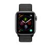 Smartwatch Apple Watch 4 44mm Koperta z aluminium w kolorze gwiezdnej szarości z opaską sportową w kolorze Czarnym