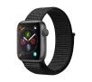 Smartwatch Apple Watch 4 44mm Koperta z aluminium w kolorze gwiezdnej szarości z opaską sportową w kolorze Czarnym