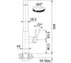 Bateria Franke Mythos Pull-Out Czarny Stal szlachetna