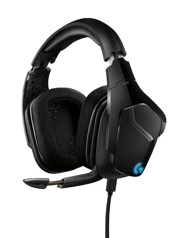 Słuchawki przewodowe z mikrofonem Logitech G635 Nauszne Czarno-niebieski