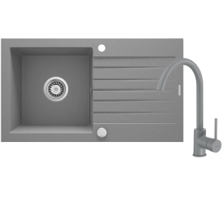 Deante ZQZBS113 Granitowy Szary metalik - DRUGI -30%, ALBO 5-TY ZA 1ZŁ - Kup na Raty - RRSO 0%