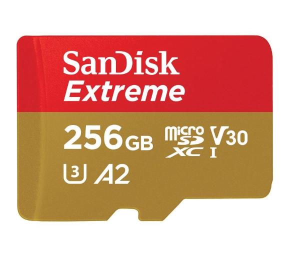 karta pamięci SanDisk EXTREME microSDXC 256GB 160/90 A2 C10 V30 UHS-I U3