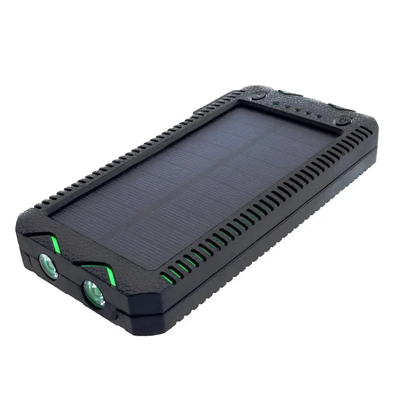 Powerbank solarny PowerNeed S12000G 12000mAh Czarno-zielony