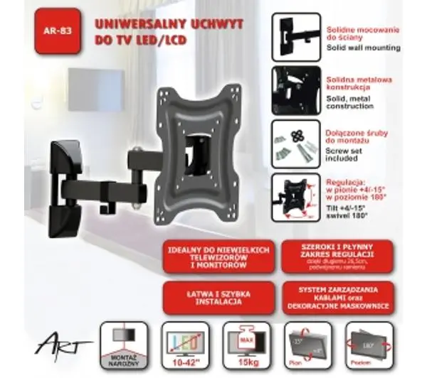 ART AR-83 od 10" do 42" Max 15kg