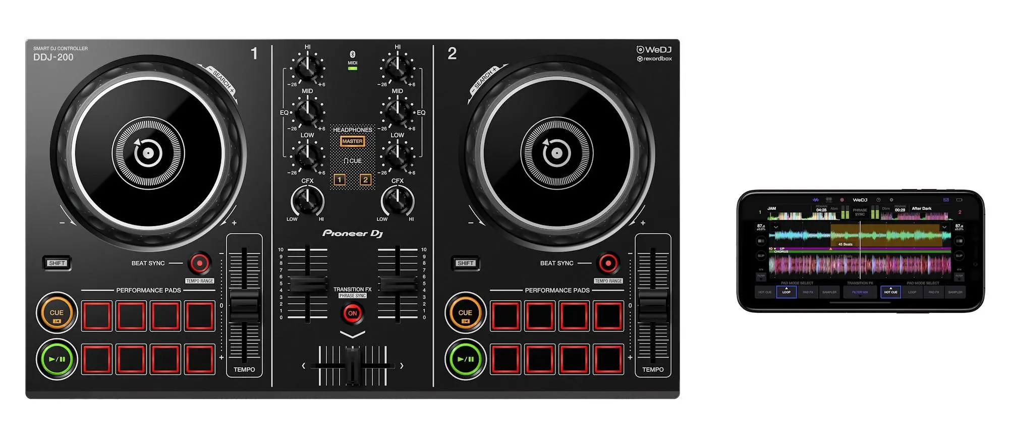 DDJ-200 本体　　za Kontroler DJ Pioneer DJ DDJ-200 - Opinie, Cena - RTV EURO AGD
