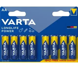 VARTA AA Longlife Power 6+2szt.