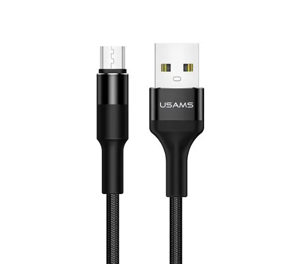 Фото - Кабель USAMS pleciony U5 2A micro USB US-SJ224 Czarny 