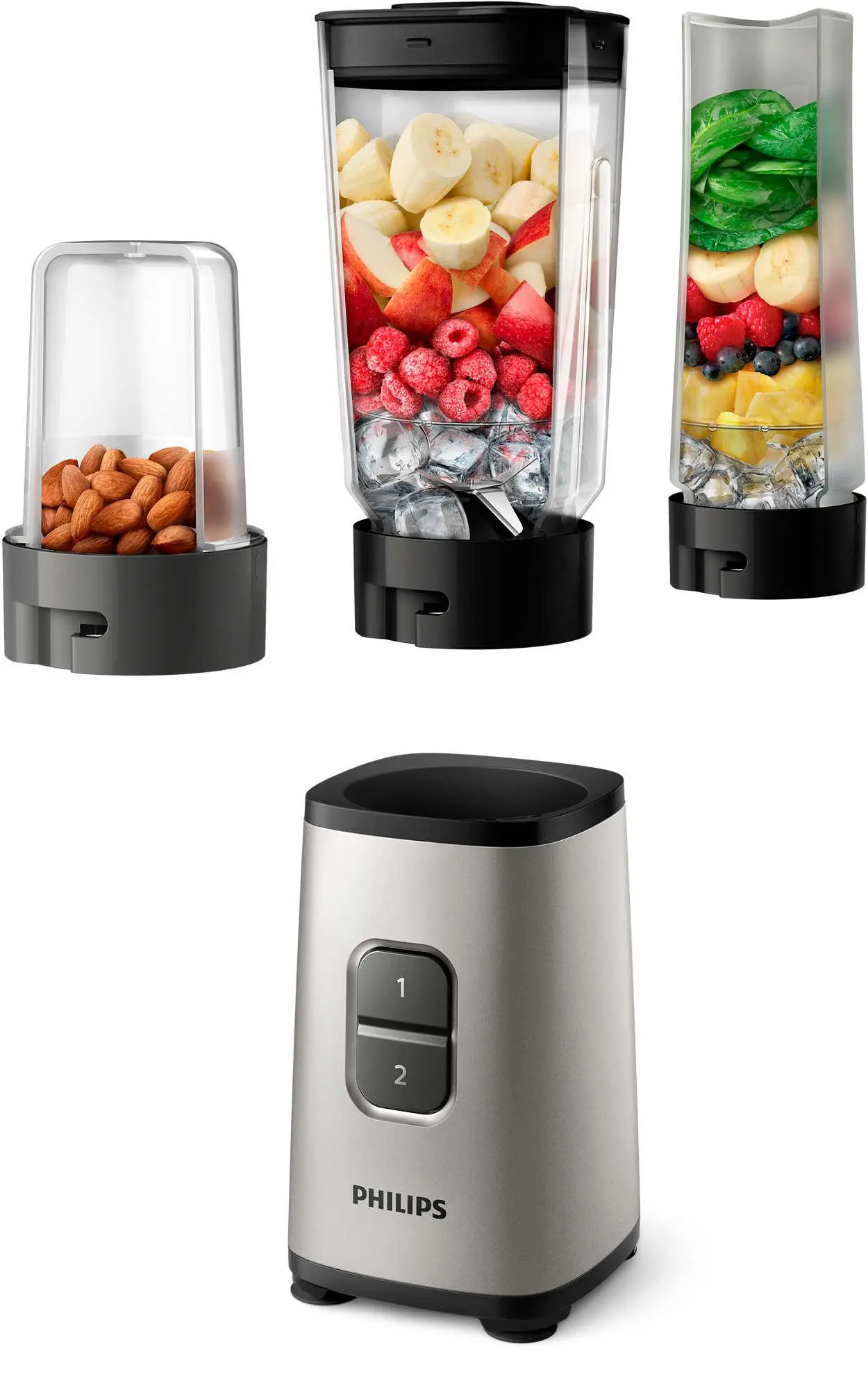 Multiblender Philips Daily Collection Miniblender HR2604/80 1l Rozdrabniacz Butelka