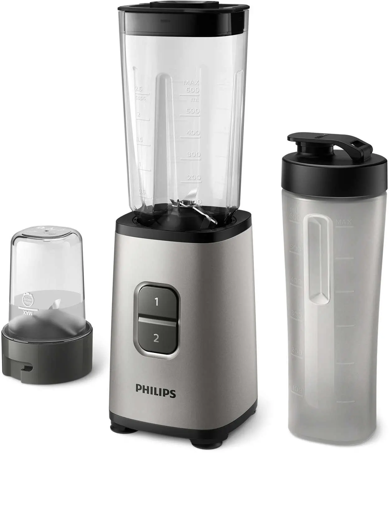 Multiblender Philips Daily Collection Miniblender HR2604/80 1l Rozdrabniacz Butelka