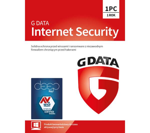 Фото - Програмне забезпечення G Data Internet Security 1 PC/1 Rok Kod aktywacyjny