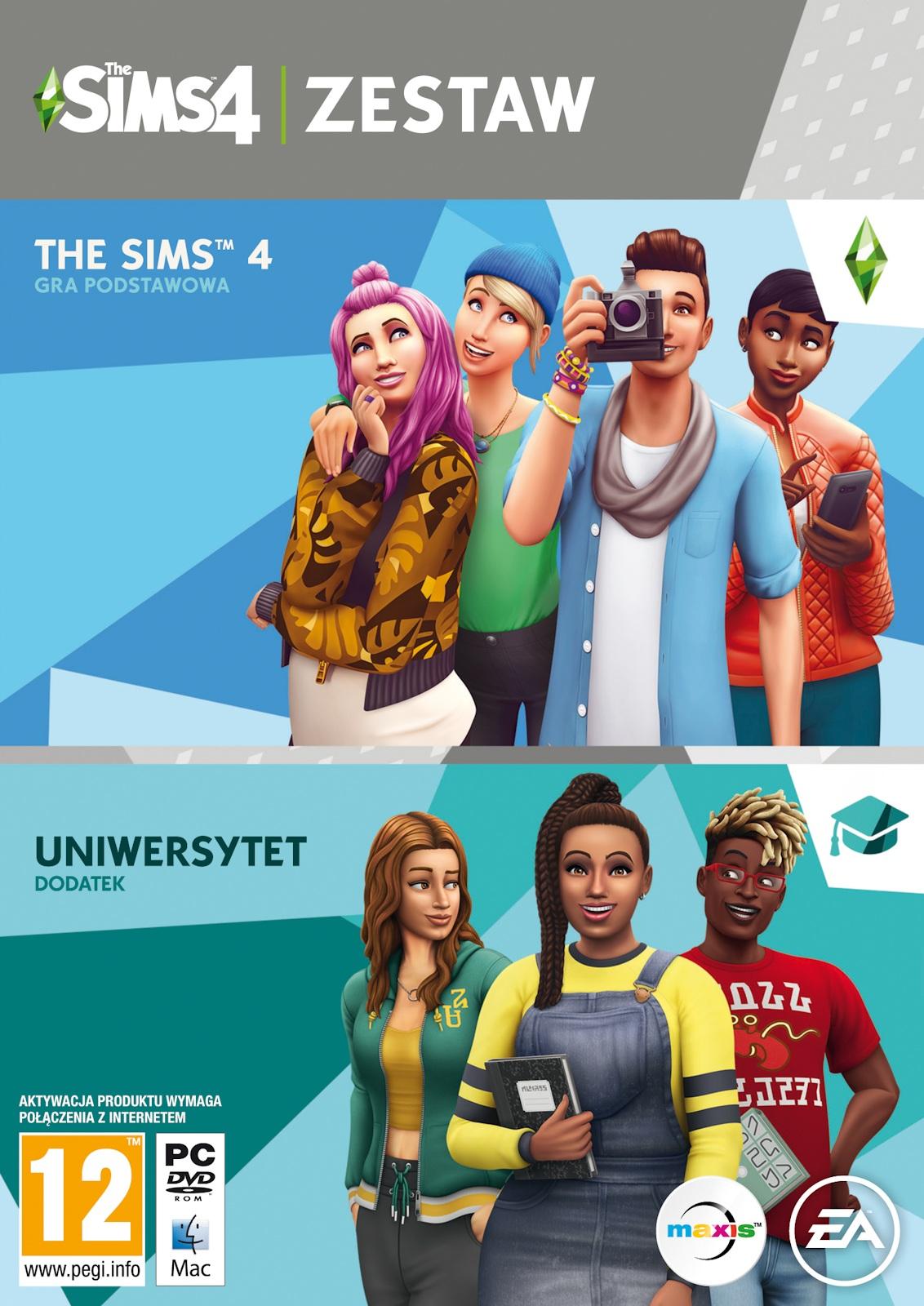 The Sims 4 Zestaw (podstawka + dodatek Uniwersytet) - Gra na PC