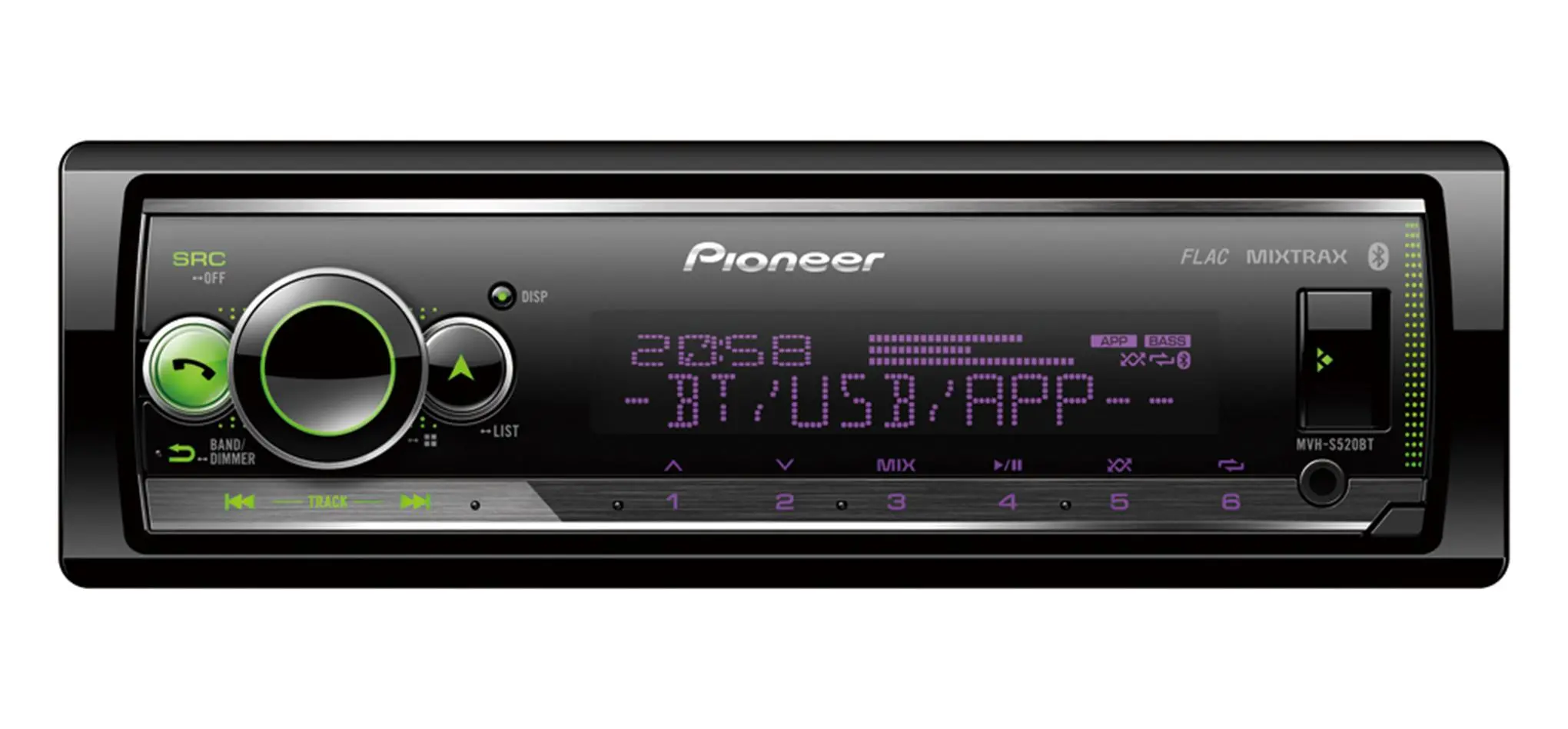 Radioodtwarzacz samochodowy Pioneer MVH-S520BT z USB 4x50W Bluetooth