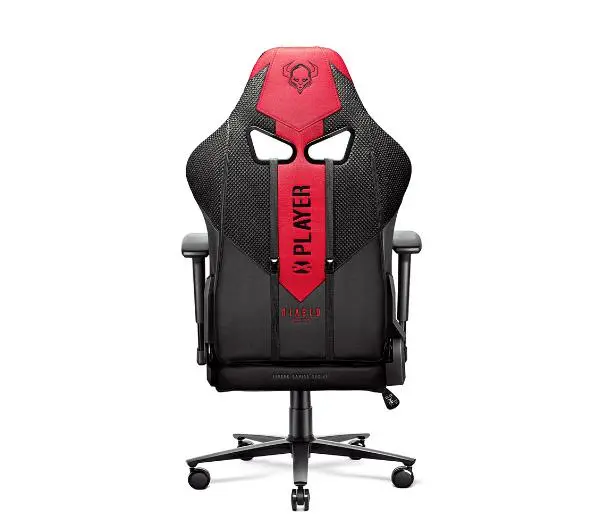 Diablo Chairs X-Player 2.0 Normal Size Gamingowy do 150kg Skóra ECO Tkanina Karmazynowo-antracytowy - Kup na Raty - RRSO 0%