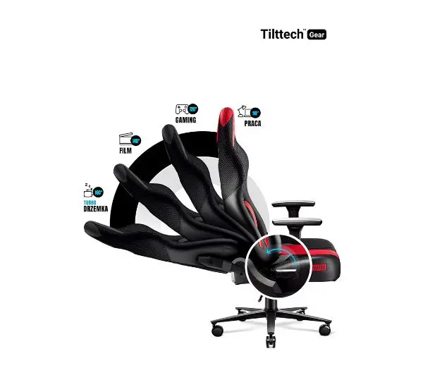 Diablo Chairs X-Player 2.0 Normal Size Gamingowy do 150kg Skóra ECO Tkanina Karmazynowo-antracytowy - Kup na Raty - RRSO 0%