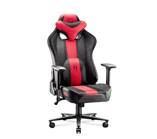 Diablo Chairs X-Player 2.0 Normal Size Gamingowy do 150kg Skóra ECO Tkanina Karmazynowo-antracytowy - Kup na Raty - RRSO 0%
