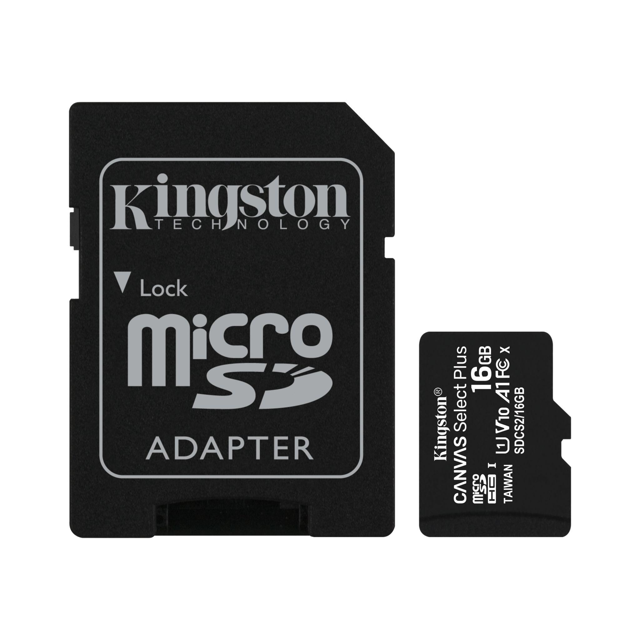 Karta pamięci Kingston microSD Canvas Select 16GB 100/30MB/s