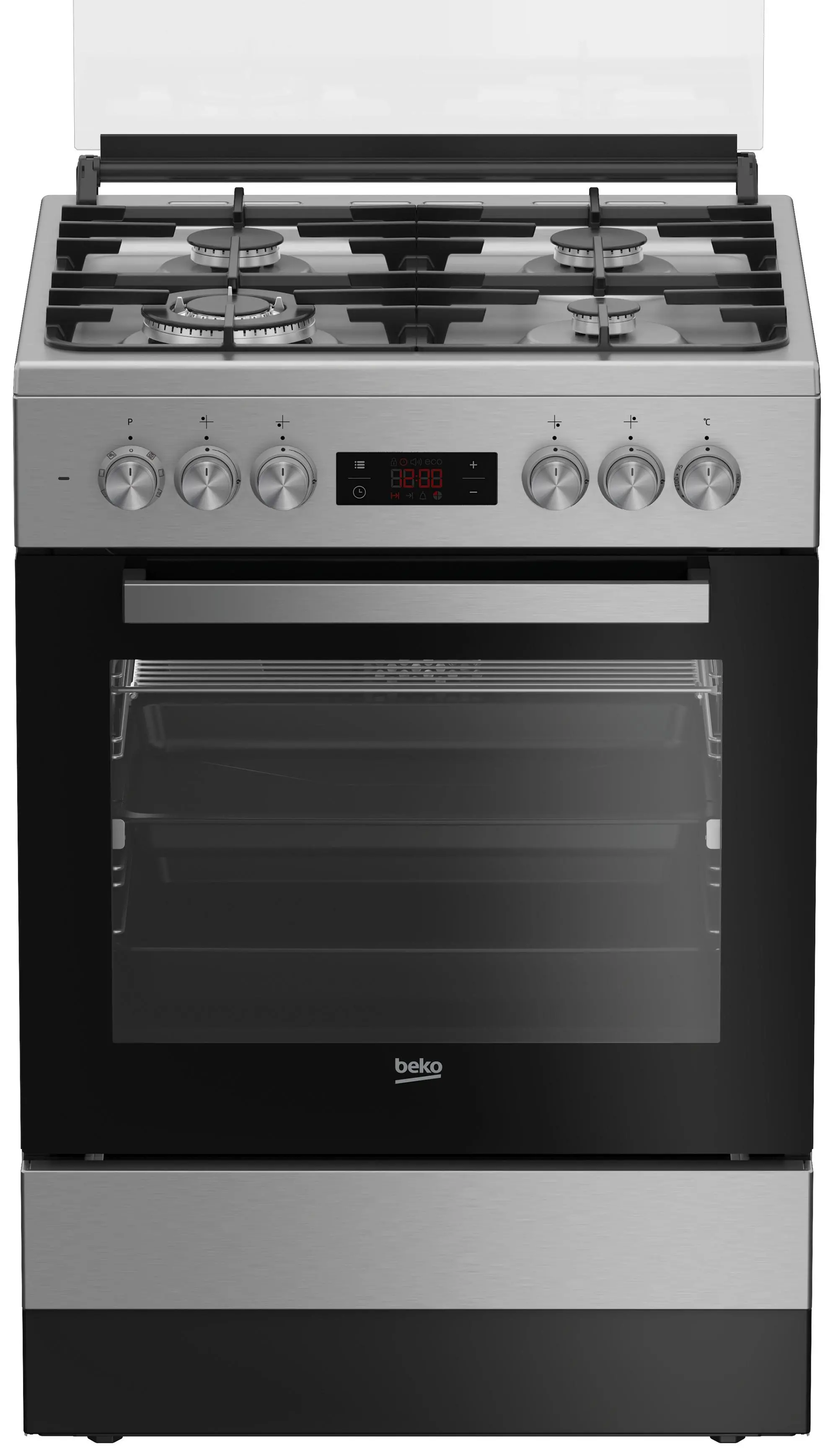 Kuchnia gazowo-elektryczna Beko FSMT61337DXDT Termoobieg Rożen