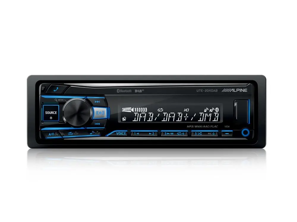 Radioodtwarzacz samochodowy Alpine UTE-204DAB z USB 4x50W Bluetooth