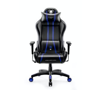 Fotel Diablo Chairs X-One 2.0 Normal Size Gamingowy do 160kg Skóra ECO Tkanina Czarno-niebieski