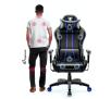 Fotel Diablo Chairs X-One 2.0 Normal Size Gamingowy do 136kg Skóra ECO Tkanina Czarno-niebieski