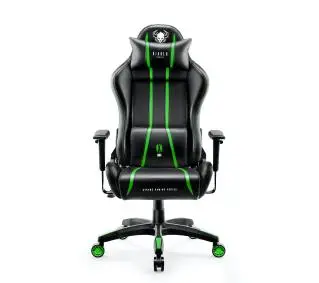Diablo Chairs X-One 2.0 Normal Size Gamingowy do 136kg Skóra ECO Tkanina Czarno-zielony - Kup na Raty - RRSO 0%
