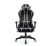 Fotel Diablo Chairs X-One 2.0 Normal Size Gamingowy do 136kg Skóra ECO Tkanina Czarno-biały