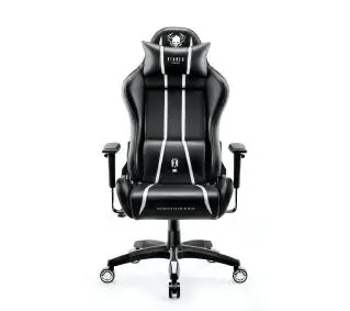 Diablo Chairs X-One 2.0 Normal Size Gamingowy do 136kg Skóra ECO Tkanina Czarno-biały - Kup na Raty - RRSO 0%
