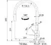 Bateria Franke Eos Pull-Out Czarny Stal szlachetna