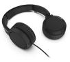 Słuchawki przewodowe Philips BASS+ TAH4105BK/00 Nauszne Mikrofon Czarny