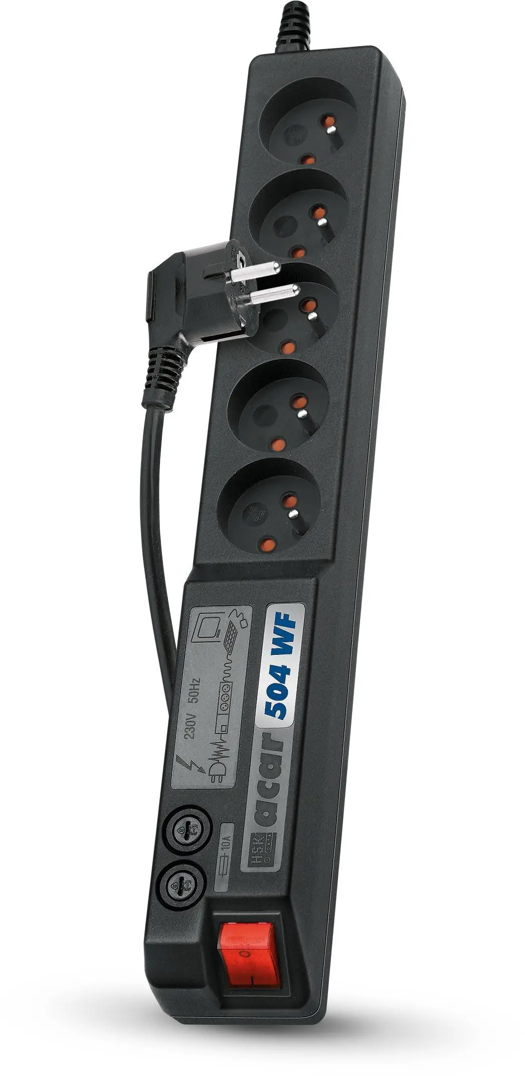 Listwa Acar 504 WF 5 gniazd 5m Czarny