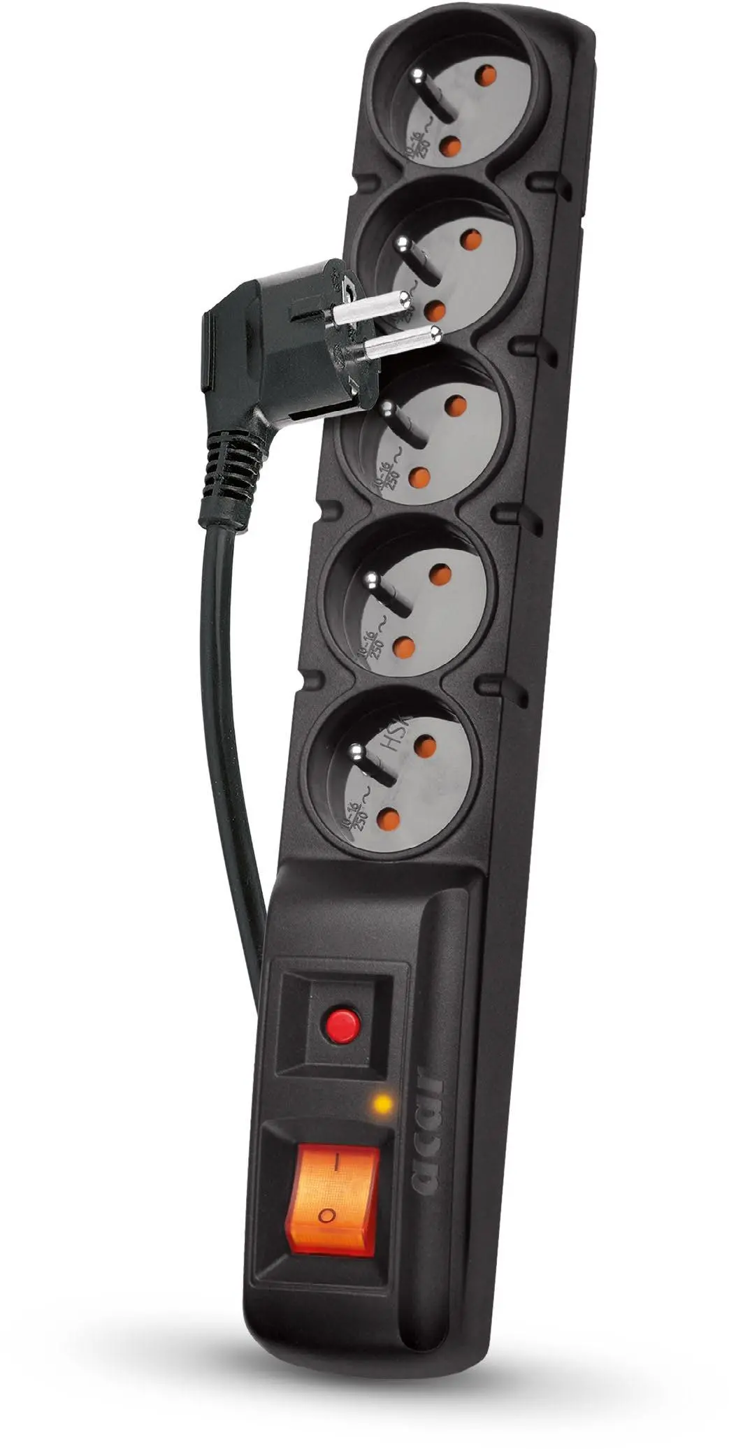 Listwa Acar F5 PRO 5 gniazd 1,5m Czarny