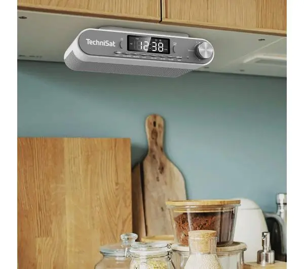 TechniSat KitchenRadio Radio FM Bluetooth Biało-srebrny