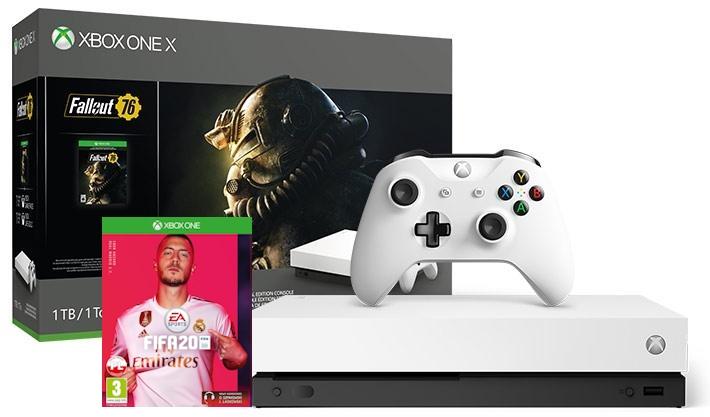 Xbox One X Edycja Specjalna Robot White Fallout 76 + FIFA 20
