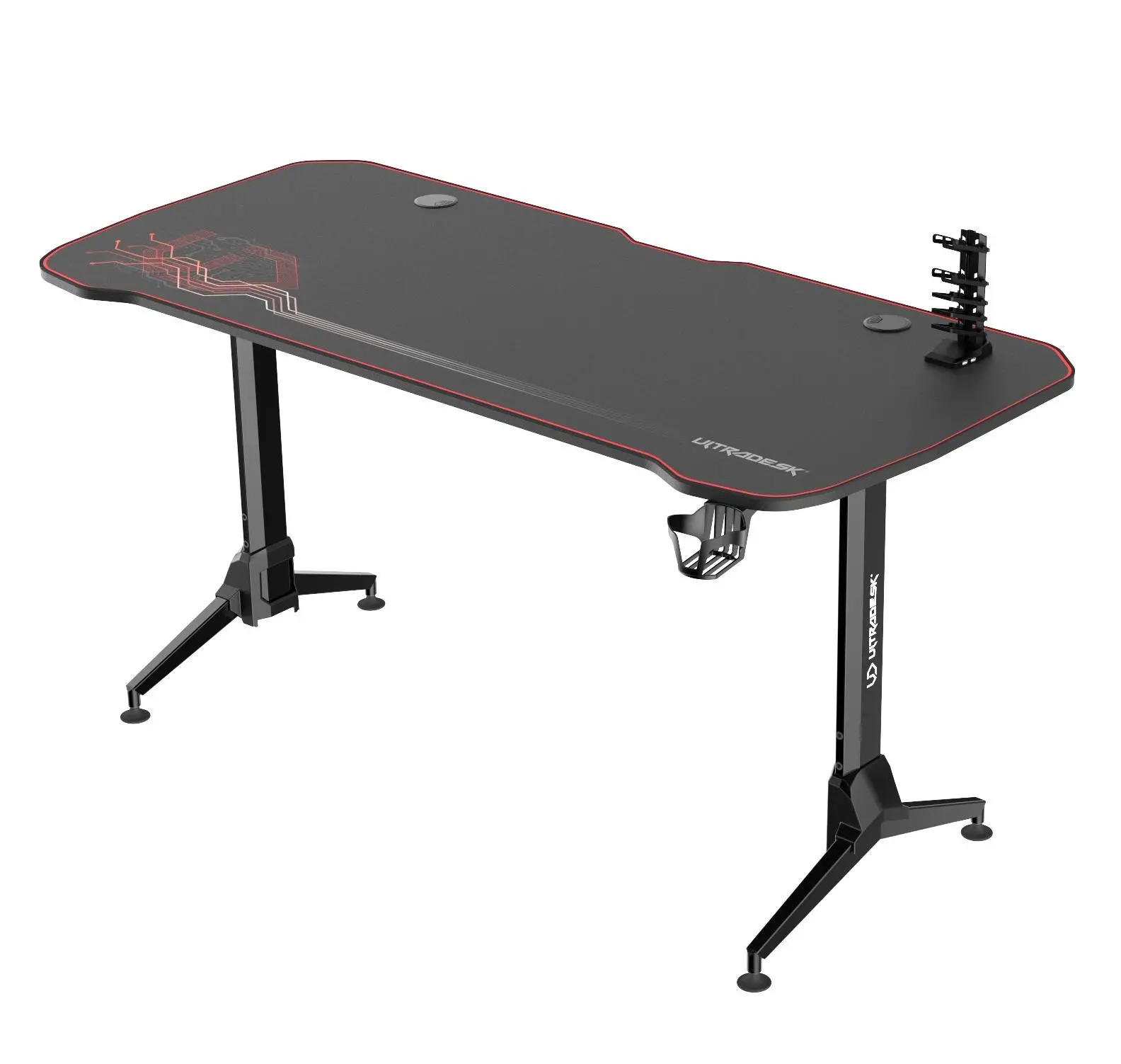 Biurko Ultradesk GRAND 160cm Regulacja wysokości Czarno-czerwony