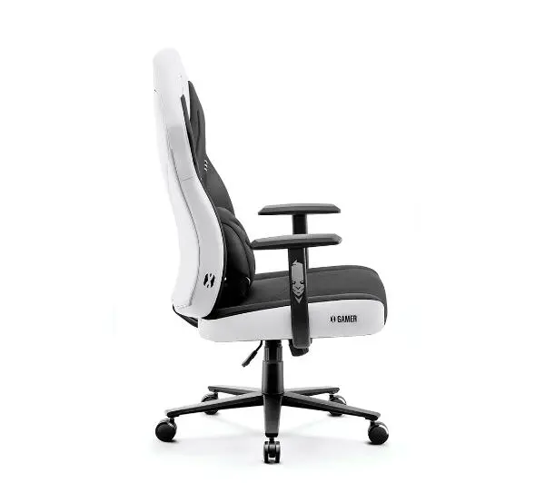 Diablo Chairs X-Gamer 2.0 Normal Size Gamingowy do 150kg Skóra ECO Tkanina Snow white - Kup na Raty - RRSO 0%