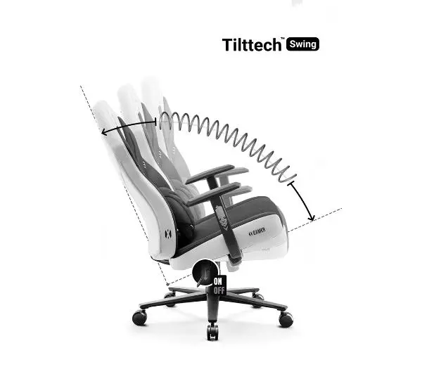 Diablo Chairs X-Gamer 2.0 Normal Size Gamingowy do 150kg Skóra ECO Tkanina Snow white - Kup na Raty - RRSO 0%